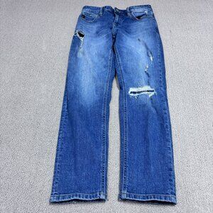 KanCan Jeans Blue Distressed Skinny Pockets Women’s Size 24